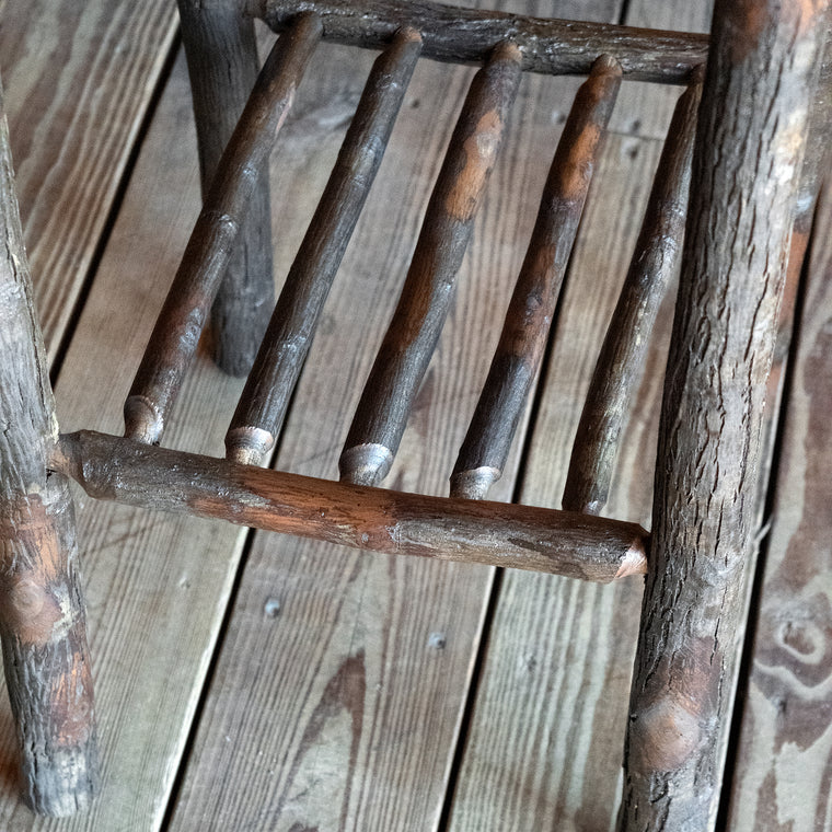 Pine Top Tabouret Table with Hickory Frame  Edit alt text