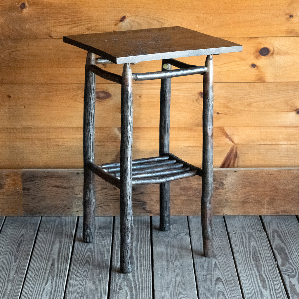 Pine Top Tabouret Table with Hickory Frame