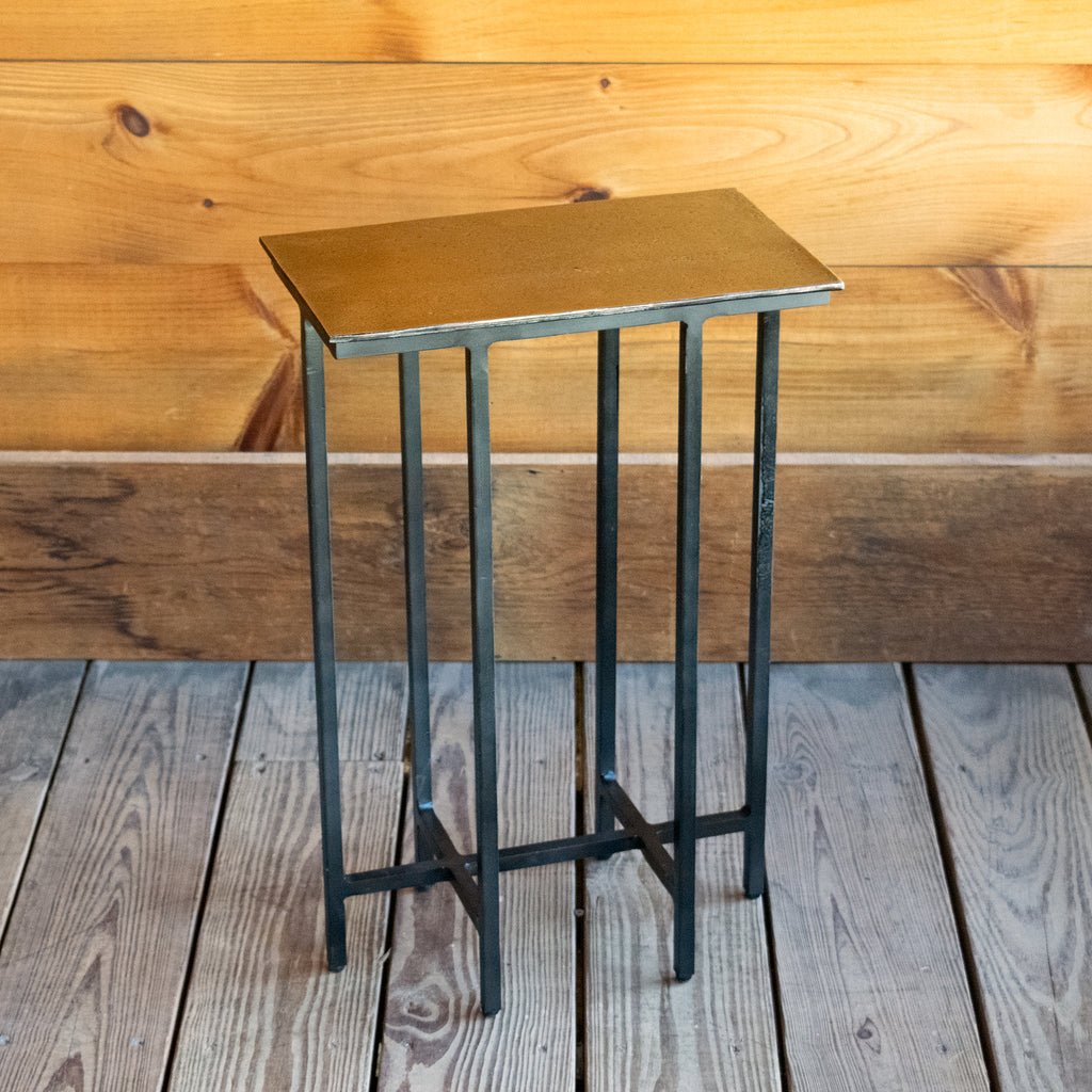 Rectangle Iron Drink Table with Aluminum-Plated Top