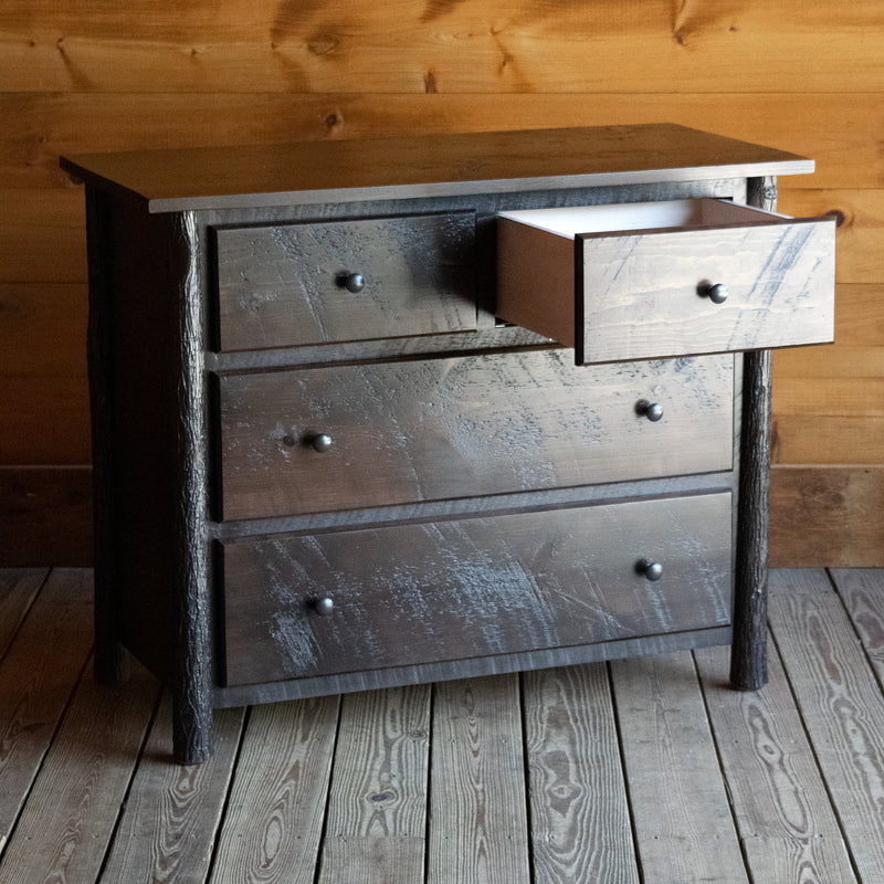 Solid 42" Pine, Hickory, and Maple Dresser with Seven Drawers