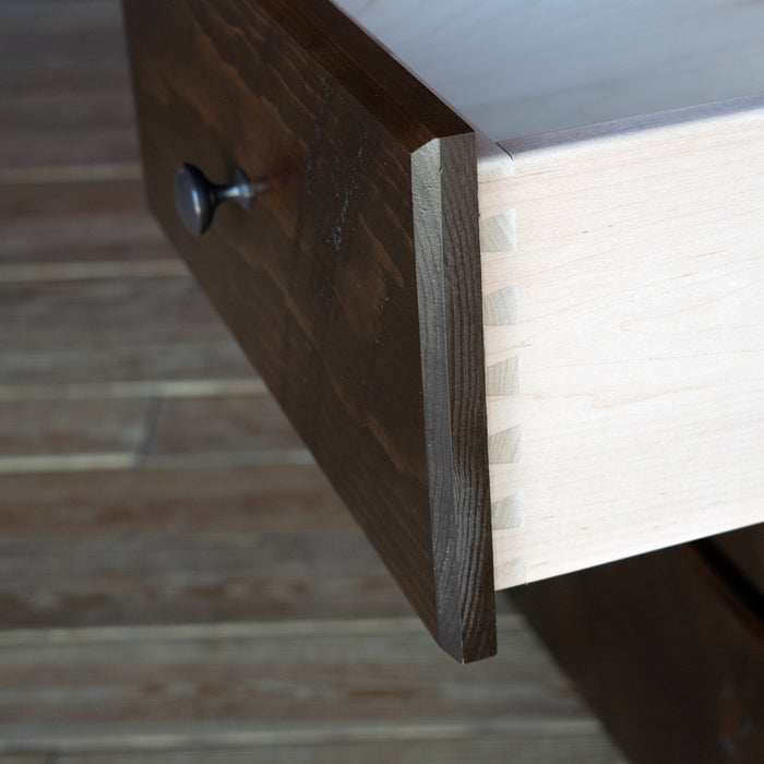 Solid 42" Pine, Hickory, and Maple Dresser with Seven Drawers