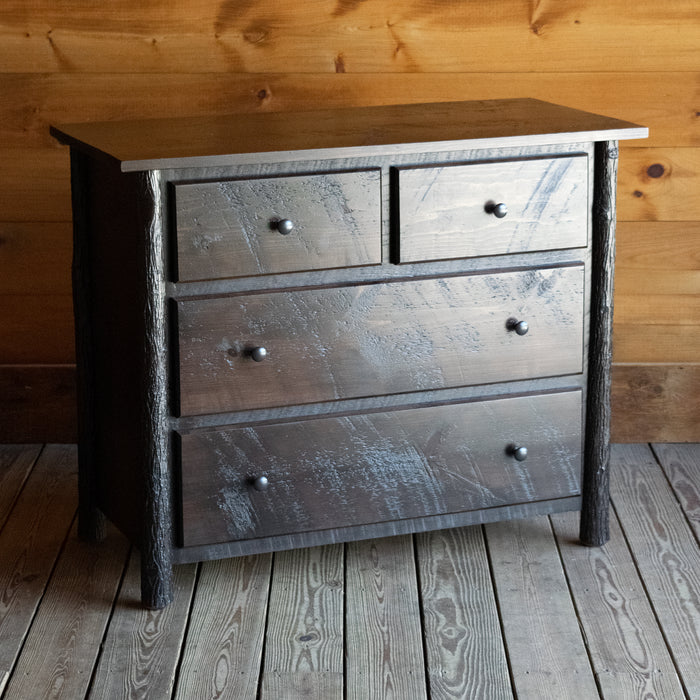 Solid 42" Pine, Hickory, and Maple Dresser with Seven Drawers