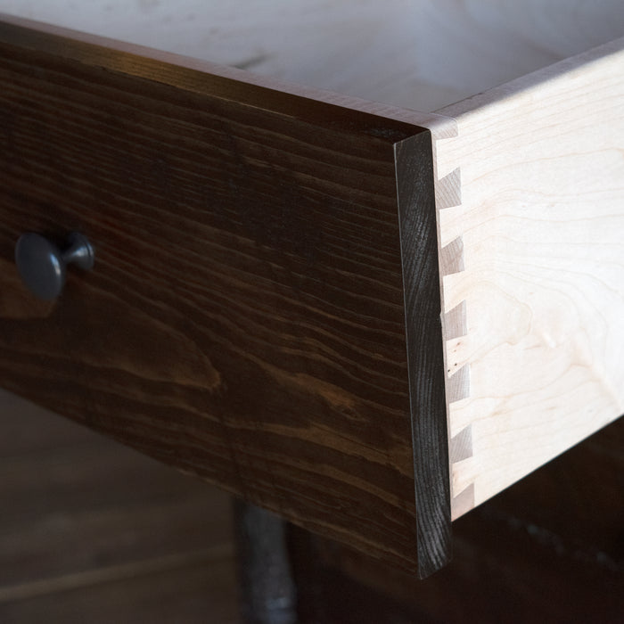 Solid 56" Pine, Hickory, and Maple Dresser with Seven Drawers