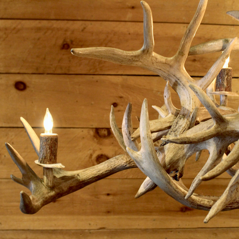 rustic whitetail antler chandelier oval