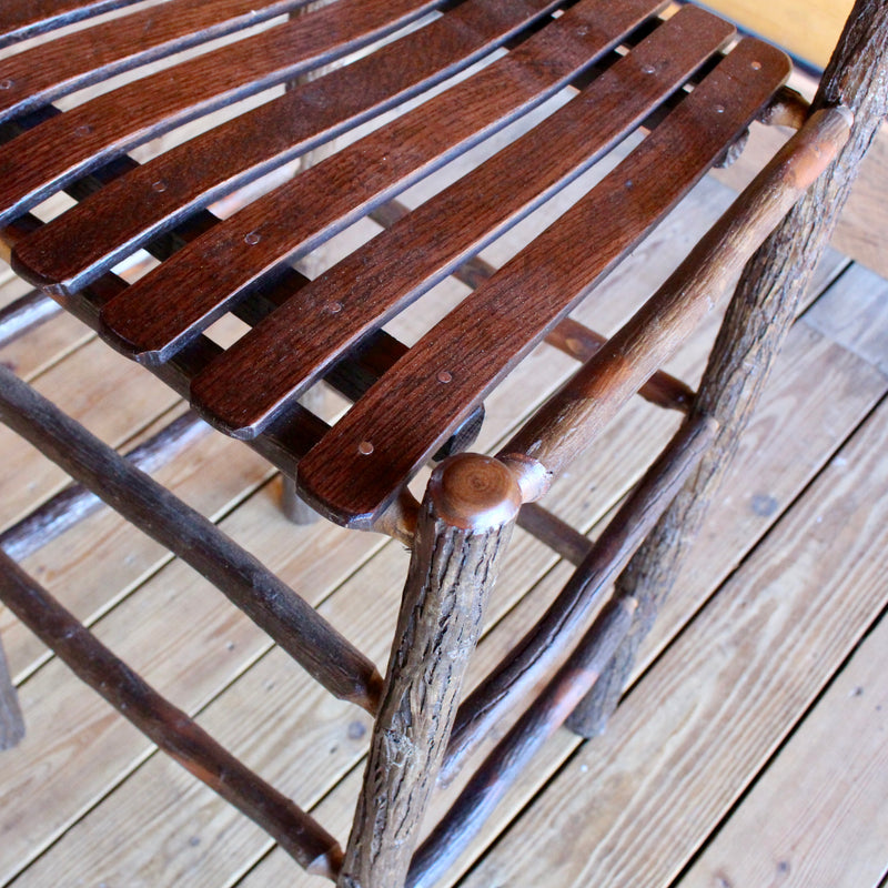 Adirondack rustic hickory bar stool 