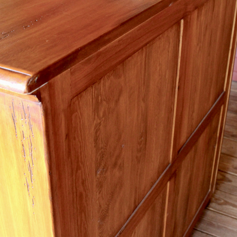 Pine Dresser with Cast Metal Antler Handles
