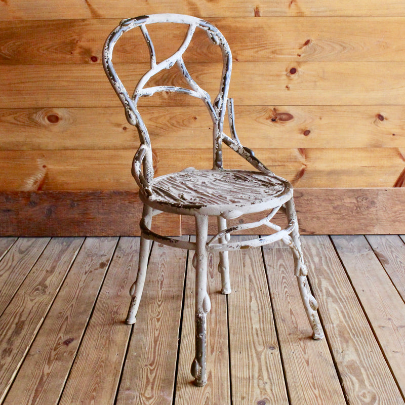 Rustic metal discount dining chairs