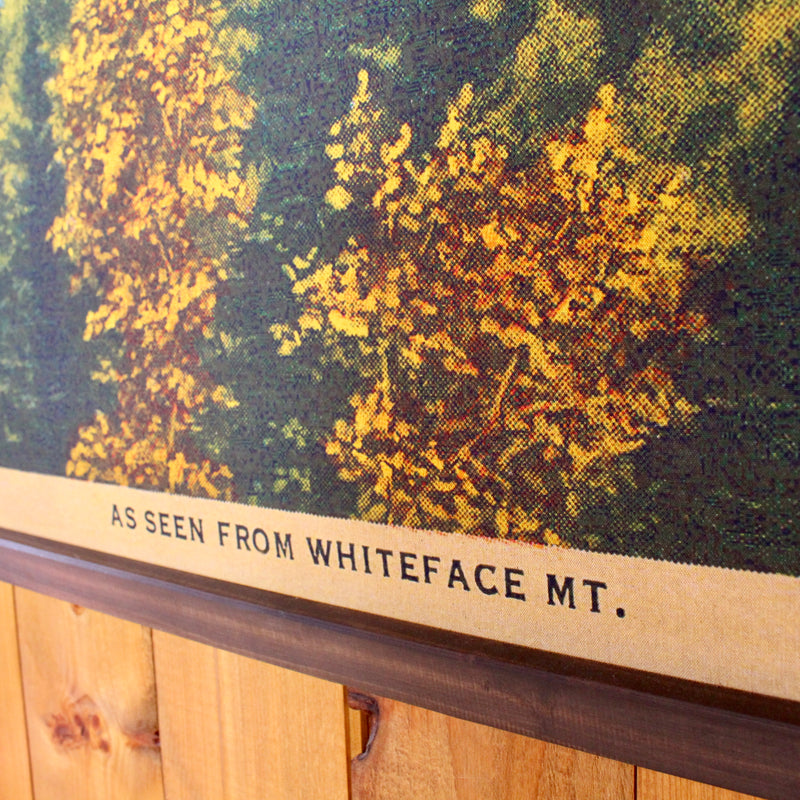 view of lake placid from whiteface mountain wall canvas