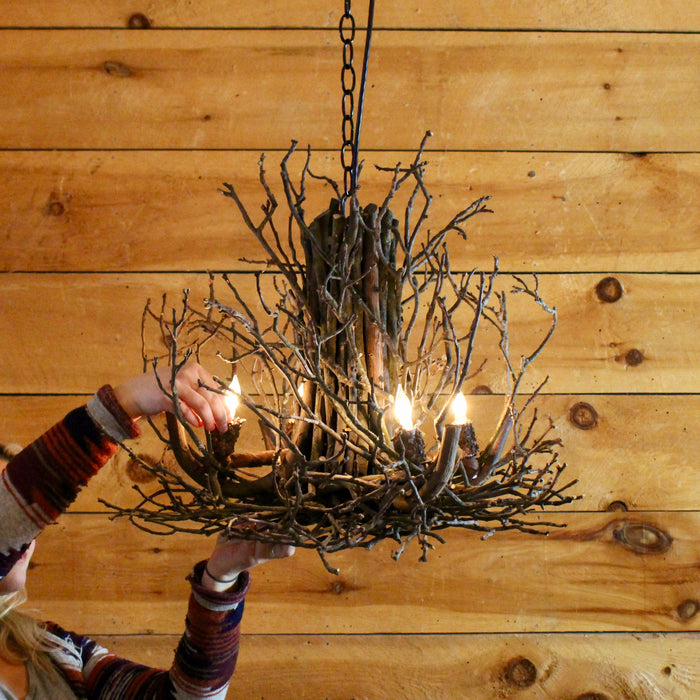 rustic gothic twig chandelier 