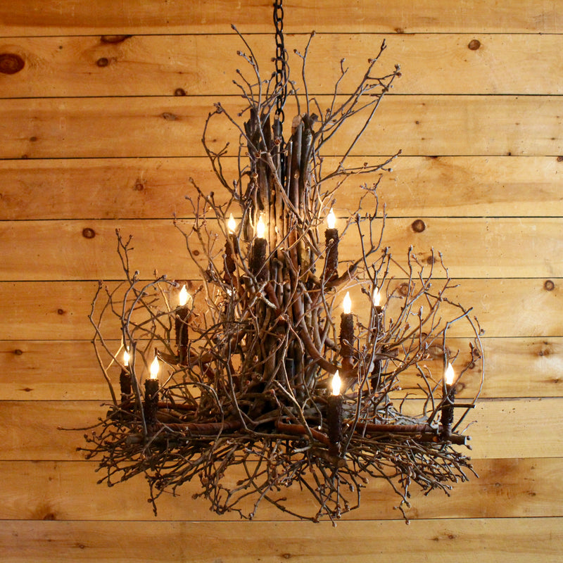 rustic gothic twig chandelier