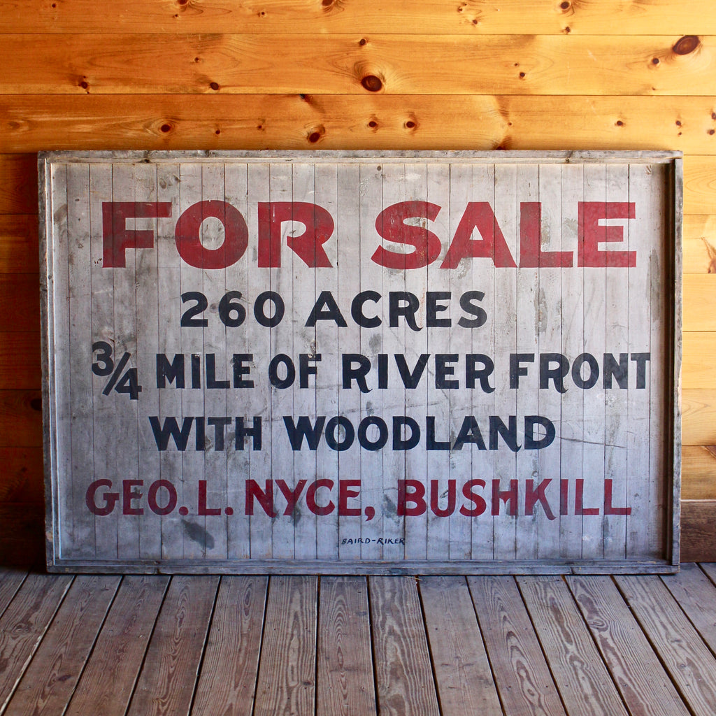 Vintage NYC River Property Sign