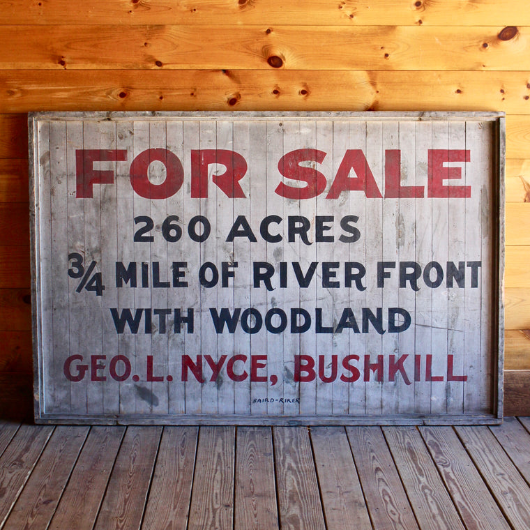 Vintage NYC River Property Sign