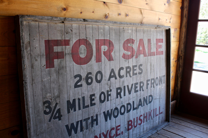 Vintage NYC River Property Sign