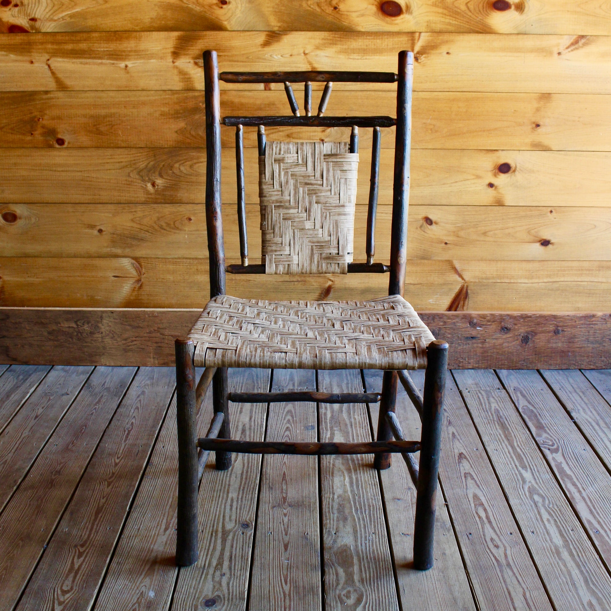 Splintbottomed Chair Hickory and Splint Dining Chair | Handmade Adirondack Rustic Furniture ...