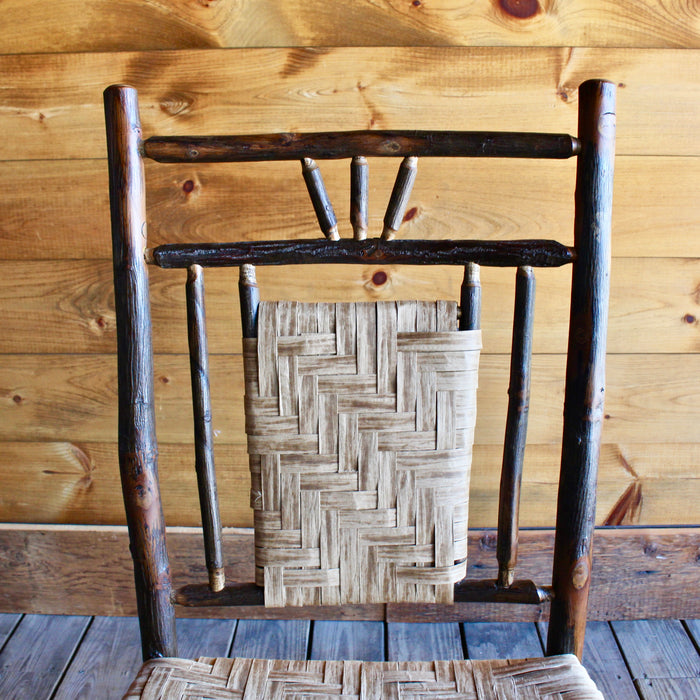 Adirondack Rustic Hickory & Splint Handmade Dining Chair