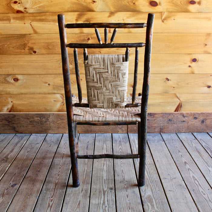 Adirondack Rustic Hickory & Splint Handmade Dining Chair