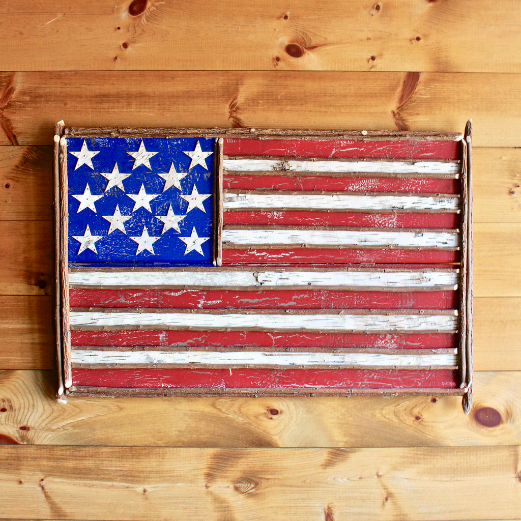 Rustic Birch and Willow Flag