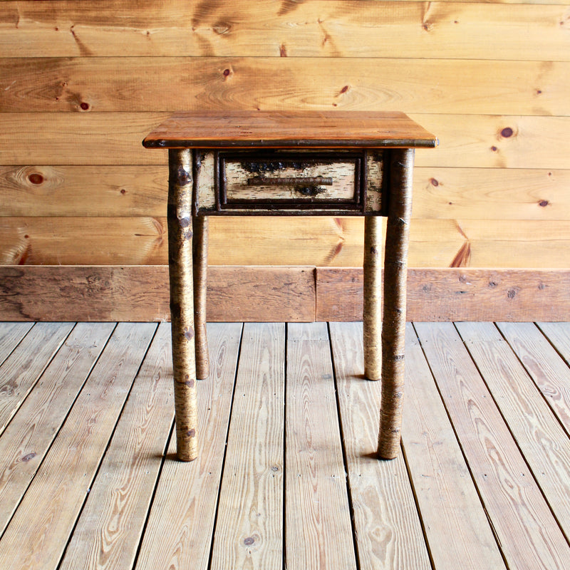 Adirondack Rustic Birch Nightstand 