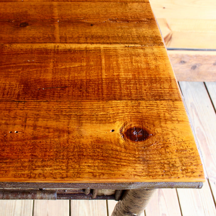 Rustic Side Table with Barnwood Top