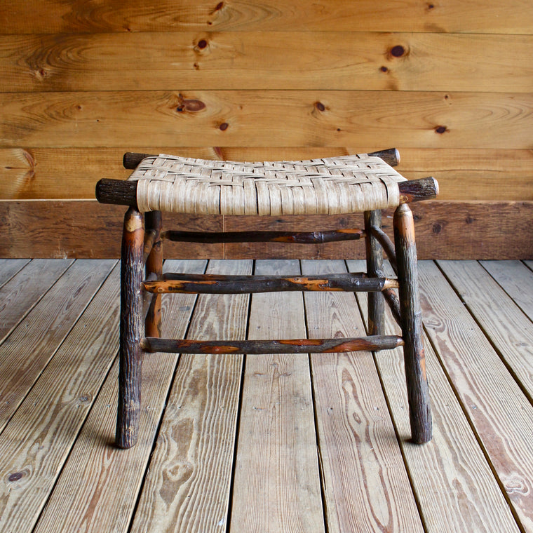 Hickory and Paper Splint Camp Stool