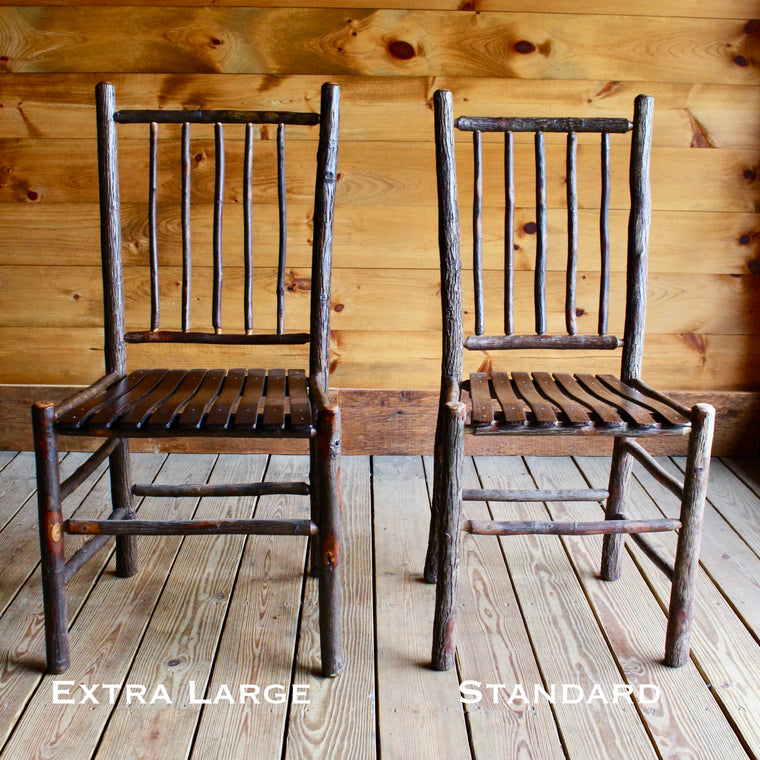 Adirondack rustic hickory wood spindle back dining chair