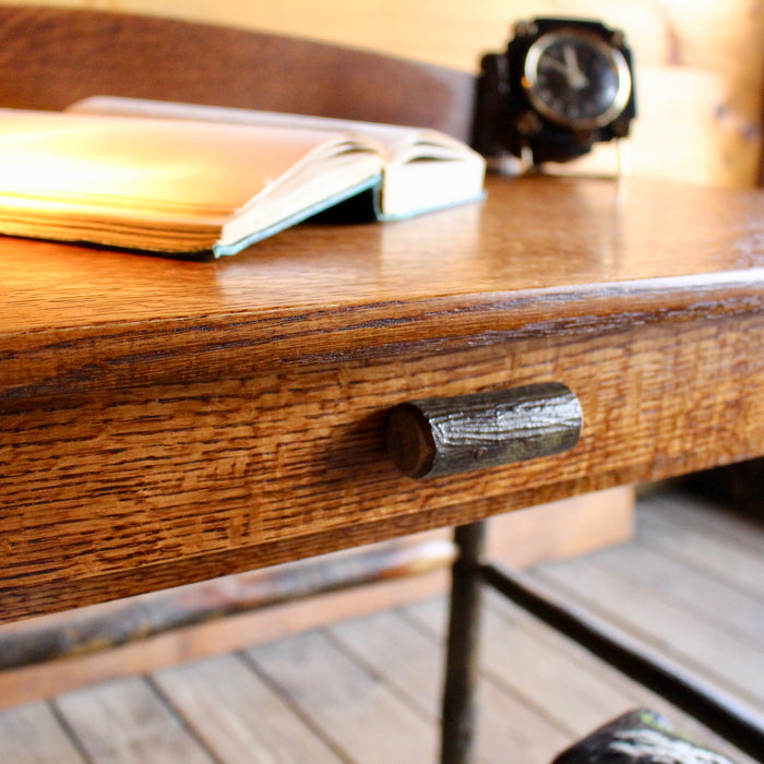 Oak Top Writing Desk with Gallery | Dartbrook Signature Collection