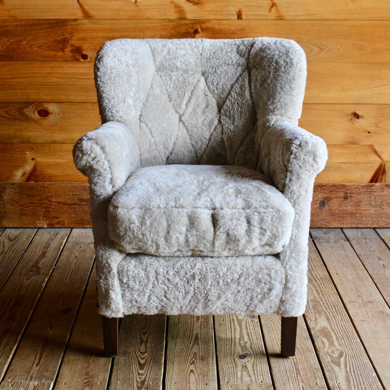 Shearling & Leather Lee Industries Club Chair