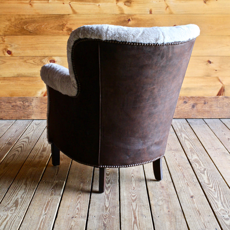 Shearling & Leather Lee Industries Club Chair