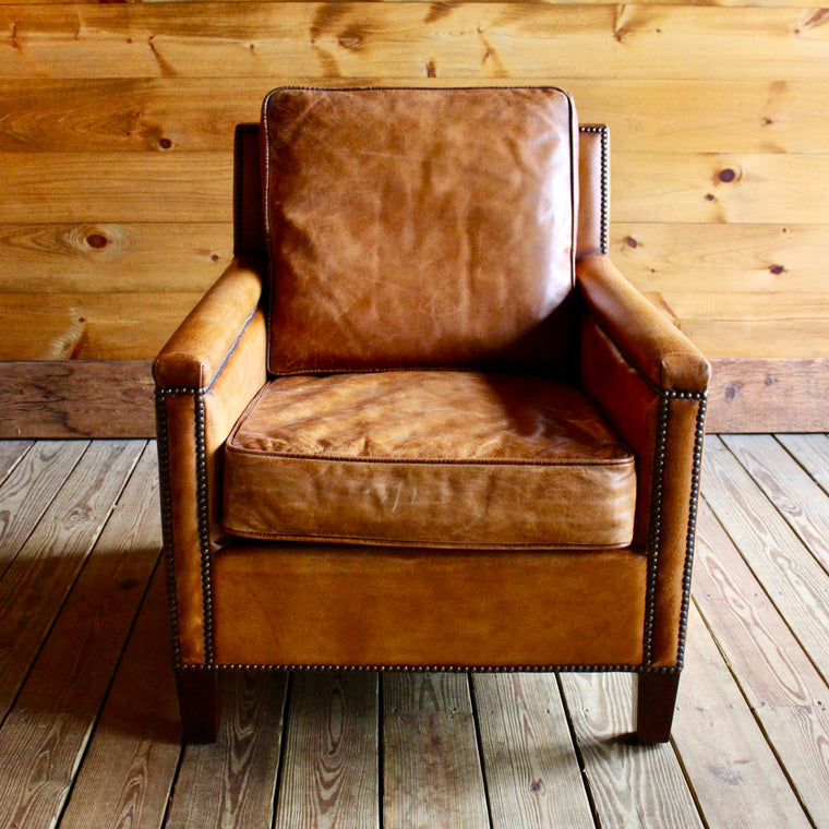 Murray Club Chair in Buffalo Leather
