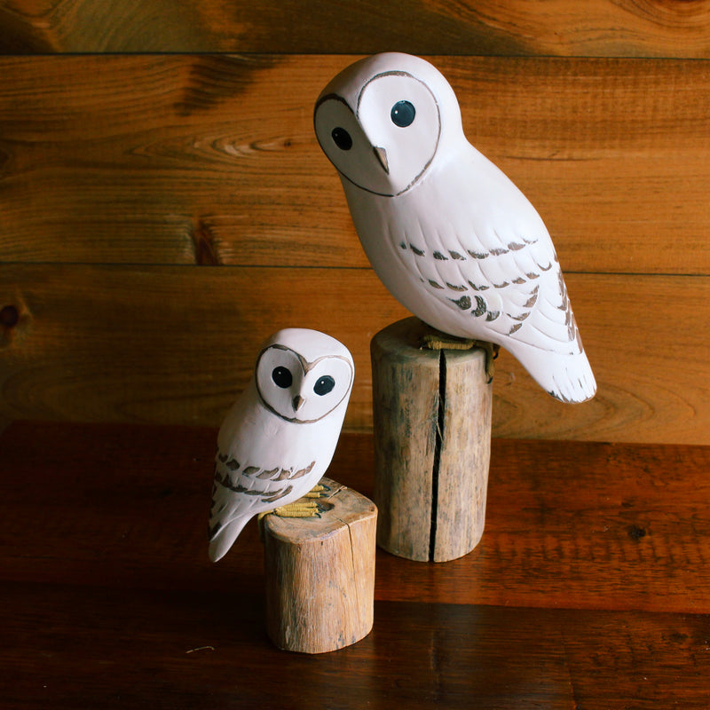 Baby Barn Owl Carving 