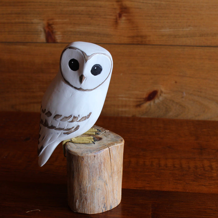 Baby Barn Owl Carving
