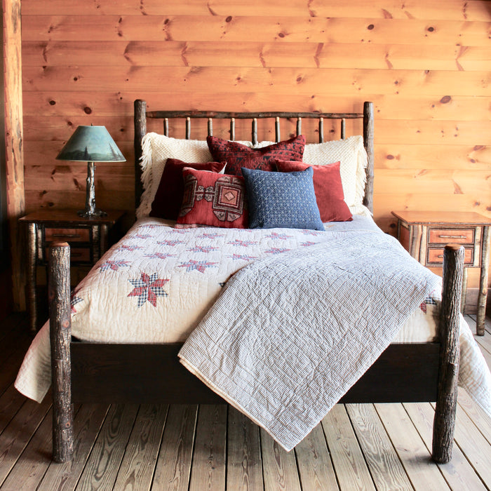 Adirondack Rustic Hickory Bed