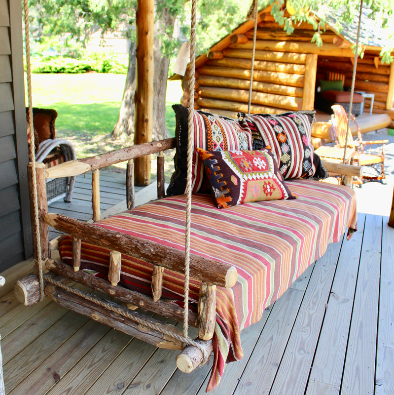 Great Camp Porch Swing Bed Adirondack Rustic Swing Bed