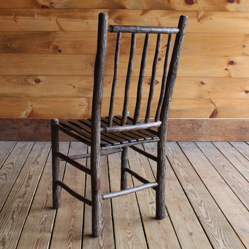 Adirondack rustic hickory wood spindle back dining chair