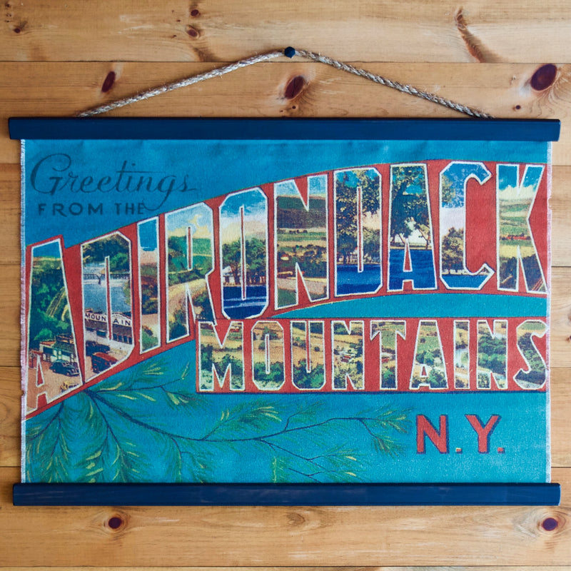 Greetings from the Adirondacks Canvas Wall Chart Poster